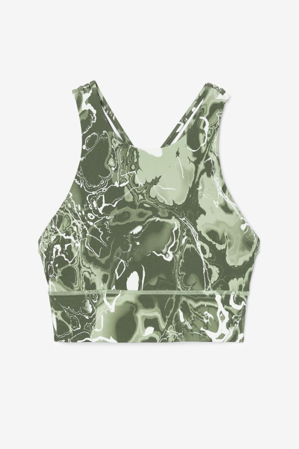 Sujetador Deportivo De Cuello Alto Uplift Fila Outlet Basil Marble