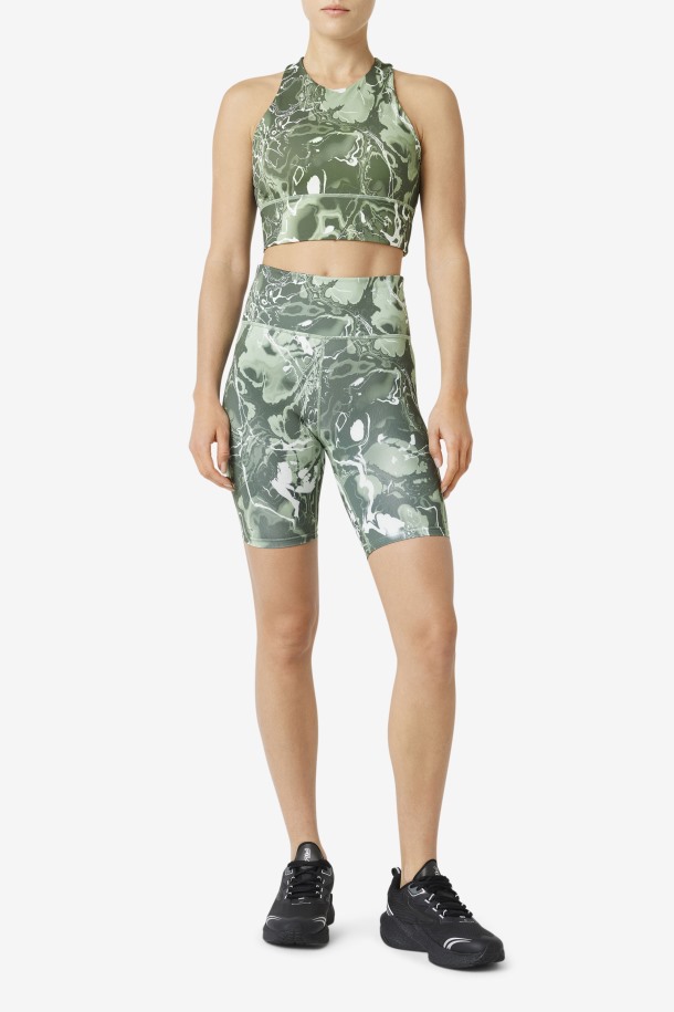 Sujetador Deportivo De Cuello Alto Uplift Fila Outlet Basil Marble