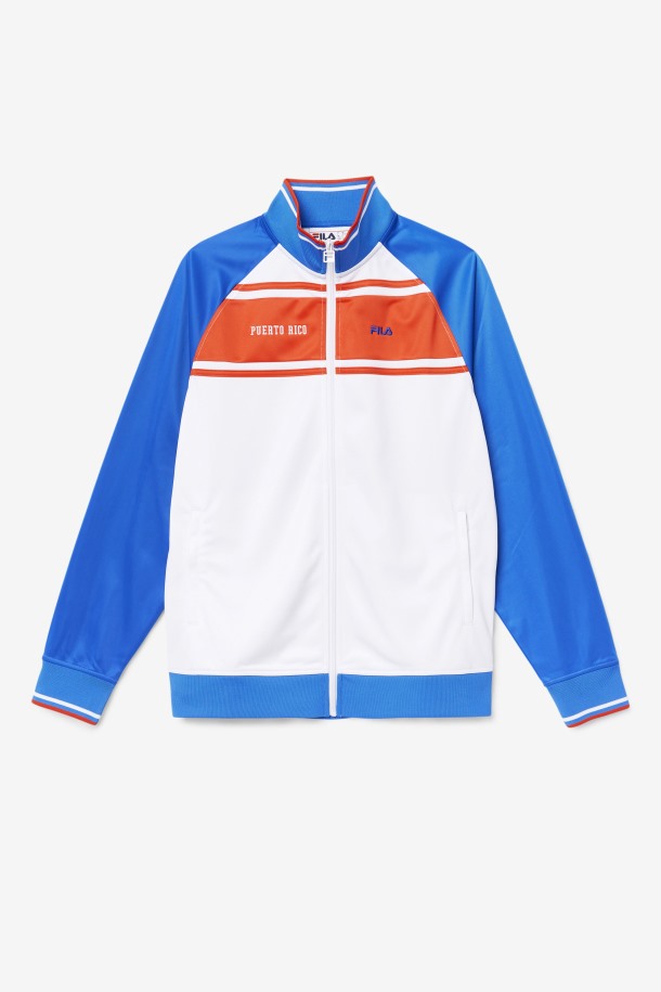 Chaqueta De Chándal Fila Outlets Blanco/azul/rojo Fuego Puerto Rico