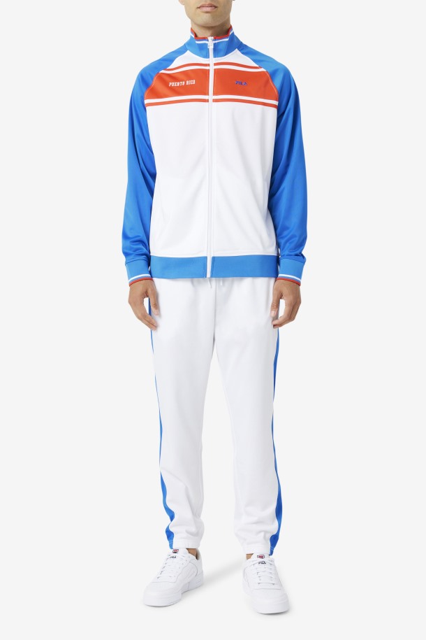 Chaqueta De Chándal Fila Outlets Blanco/azul/rojo Fuego Puerto Rico