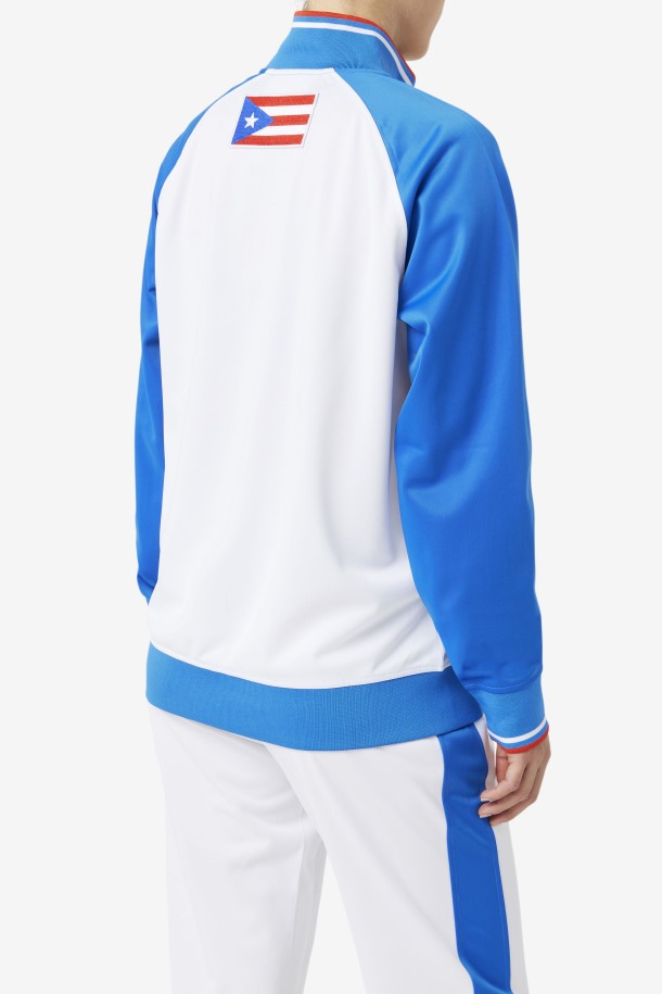 Chaqueta De Chándal Fila Outlets Blanco/azul/rojo Fuego Puerto Rico
