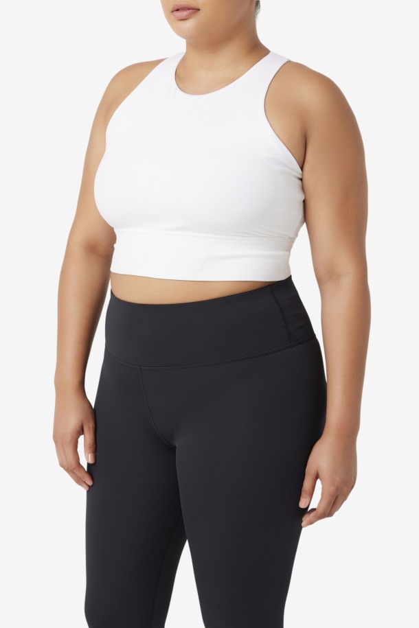 Sujetador Deportivo De Cuello Alto Uplift Blanco De Fila Outlets