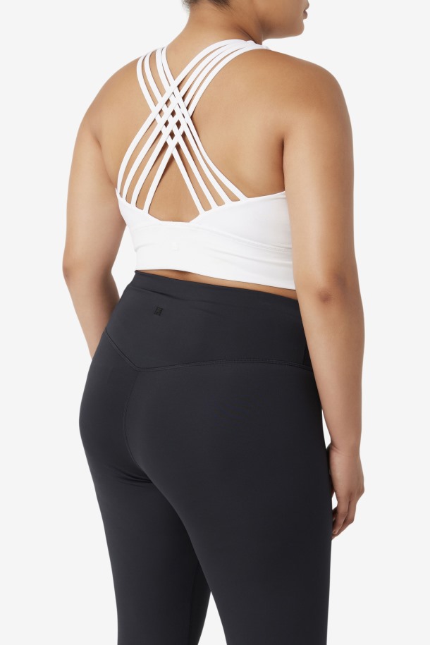Sujetador Deportivo De Cuello Alto Uplift Blanco De Fila Outlets