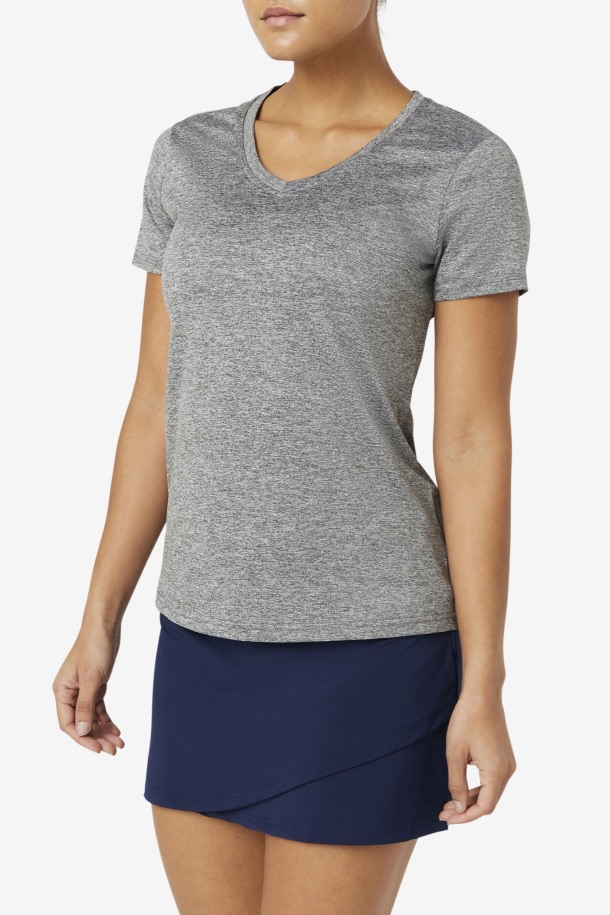 Heather Pickleball Sedoso Con Cuello En V Fila Outlets