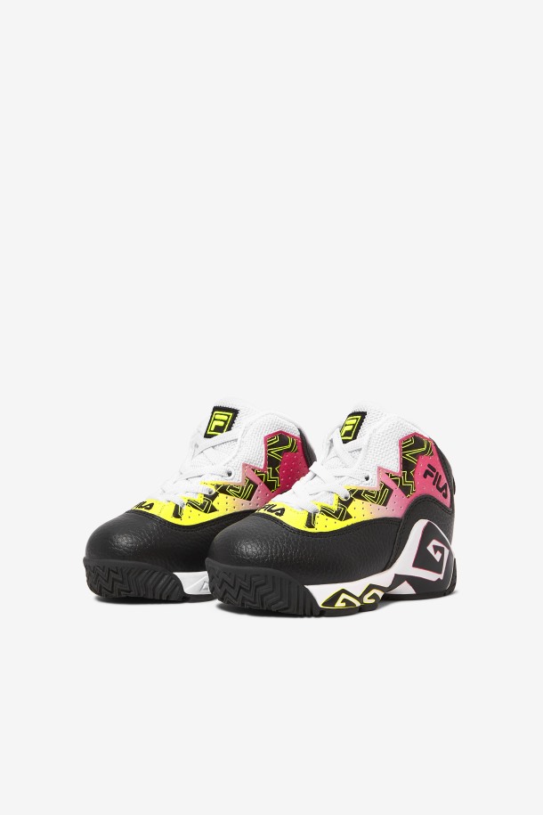 Zapatillas Mb Fila Negras/amarillas/blancas Para Niños Pequeños