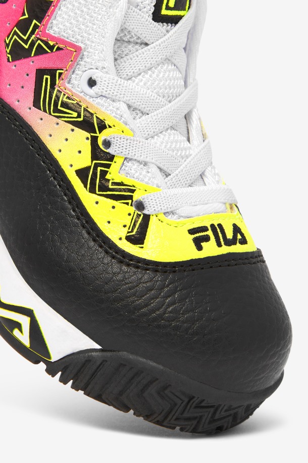 Zapatillas Mb Fila Negras/amarillas/blancas Para Niños Pequeños
