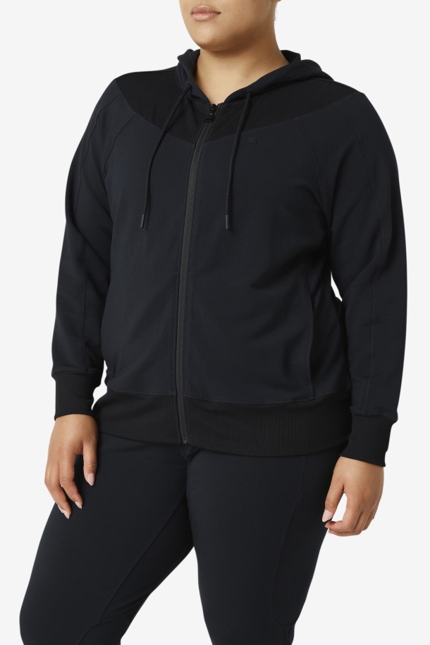 Fi-lux Slim Full Zip Hoodie Fila Outlets Negro