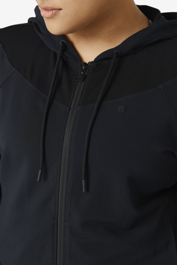 Fi-lux Slim Full Zip Hoodie Fila Outlets Negro