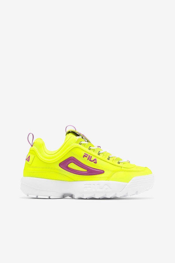Fila Disruptor 2 Premium Mujer Amarillo/flor Orquídea/blanco
