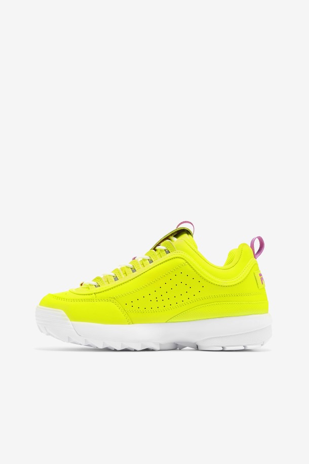 Fila Disruptor 2 Premium Mujer Amarillo/flor Orquídea/blanco