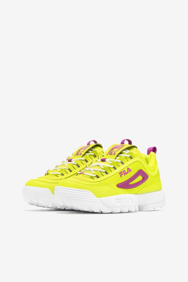 Fila Disruptor 2 Premium Mujer Amarillo/flor Orquídea/blanco