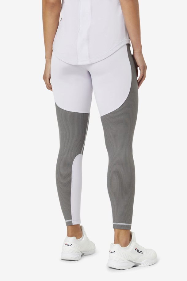 Legging Ancho Texturizado Azul Lavanda/gargoyle Forza Outlet Fila