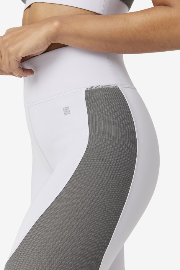 Legging Ancho Texturizado Azul Lavanda/gargoyle Forza Outlet Fila