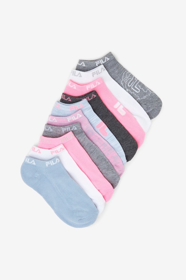Calcetines De Niña Florales Invisibles Pack De 10 Ltblue Fila Outlet