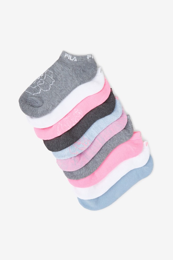 Calcetines De Niña Florales Invisibles Pack De 10 Ltblue Fila Outlet