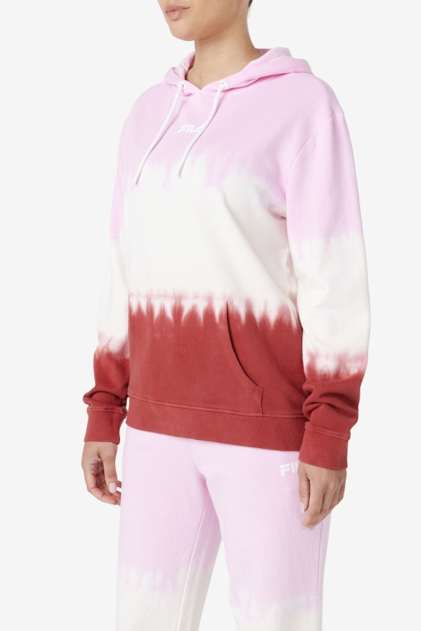 Fila Outlets Pirouette/white/earth Red Aerolynn Sudadera Con Capucha Tie Dye