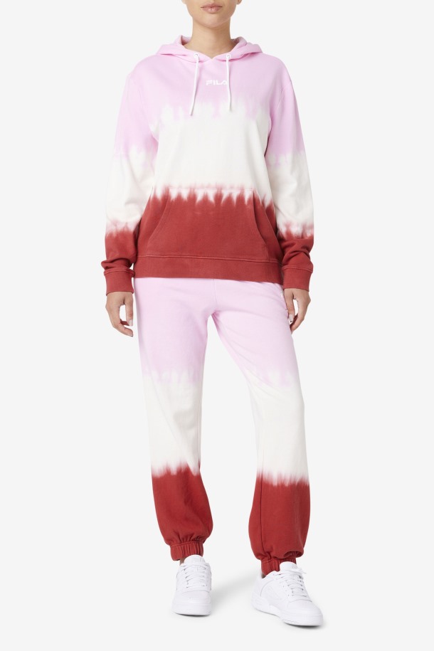 Fila Outlets Pirouette/white/earth Red Aerolynn Sudadera Con Capucha Tie Dye