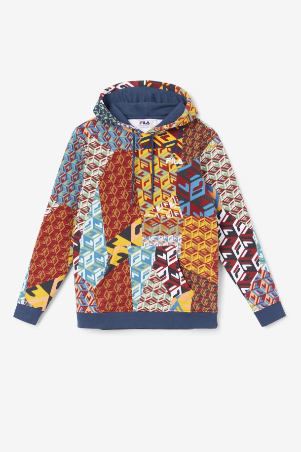 Fila Outlets Ocean/amarillo/blanco Laylani Sudadera Con Capucha