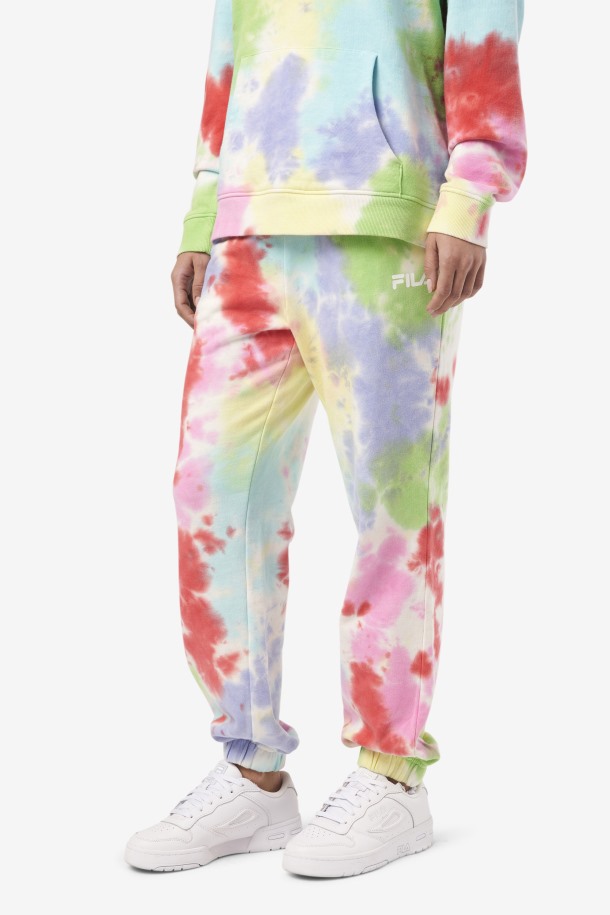 Verde/blanco/bígaro/rojo Fila Outlets Raleigh Jogger Tie Dye