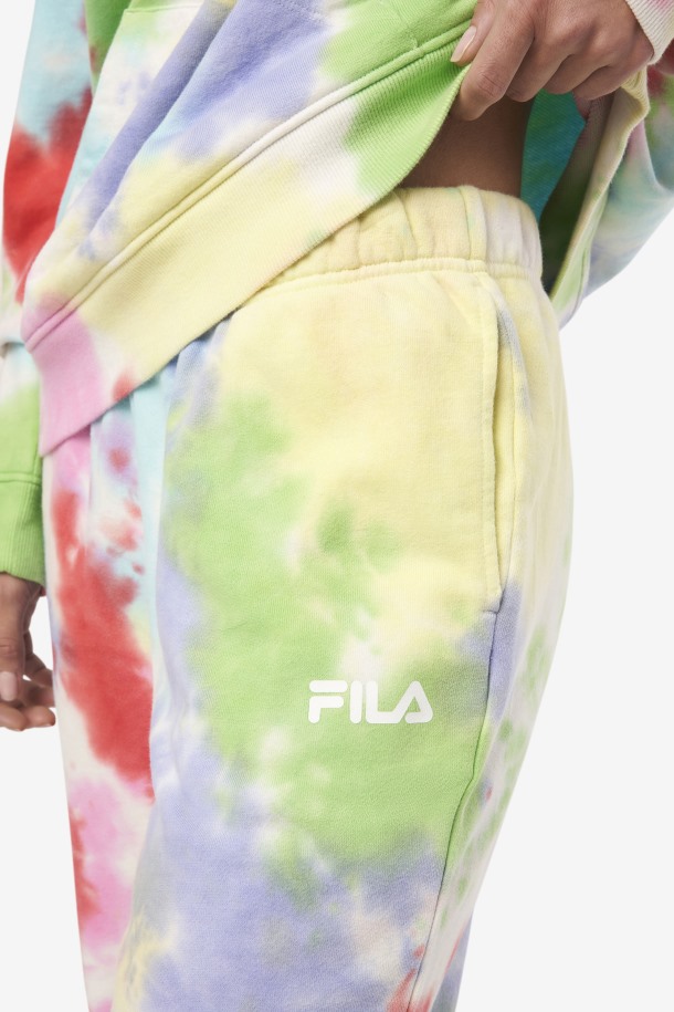 Verde/blanco/bígaro/rojo Fila Outlets Raleigh Jogger Tie Dye
