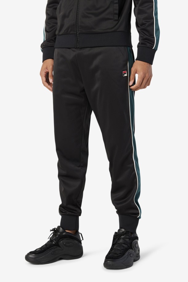 Pantalón De Chándal Elijah Negro/june Bug/blanco Outlet Fila