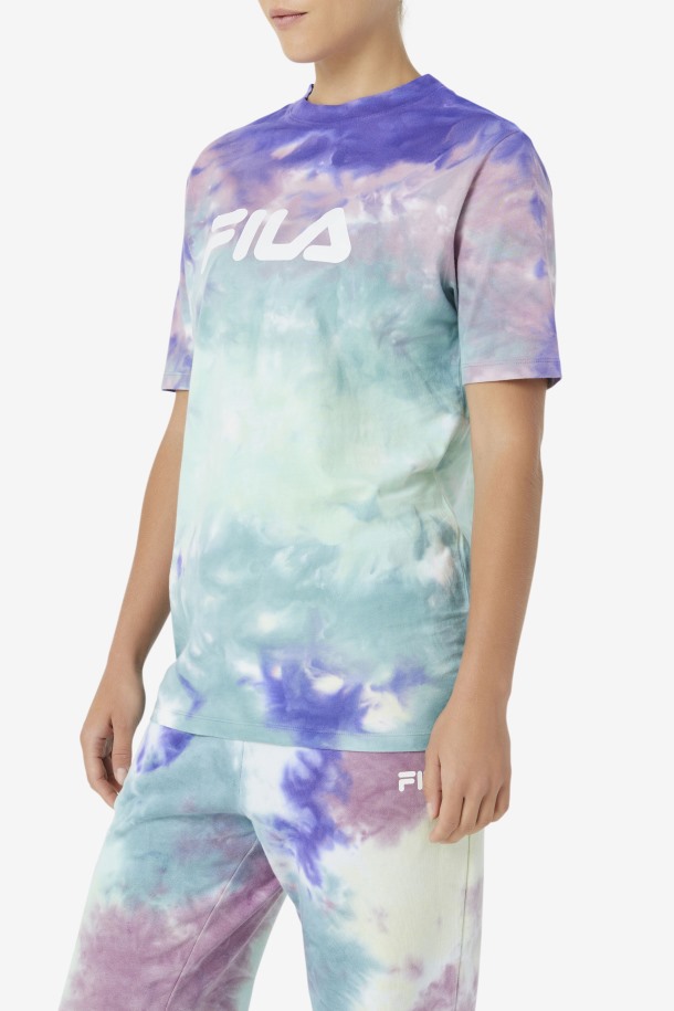 Camiseta Alivia Tie Dye Fila Outlets Aruba Blue Tie Dye