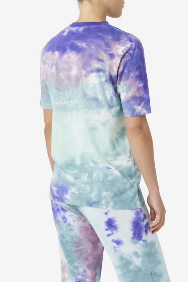 Camiseta Alivia Tie Dye Fila Outlets Aruba Blue Tie Dye
