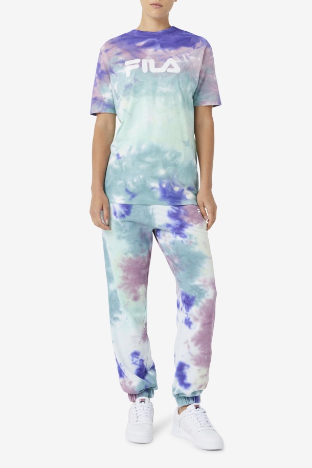 Camiseta Alivia Tie Dye Fila Outlets Aruba Blue Tie Dye
