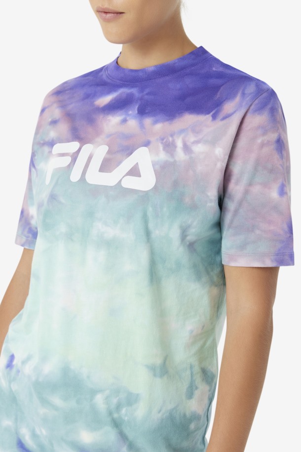 Camiseta Alivia Tie Dye Fila Outlets Aruba Blue Tie Dye