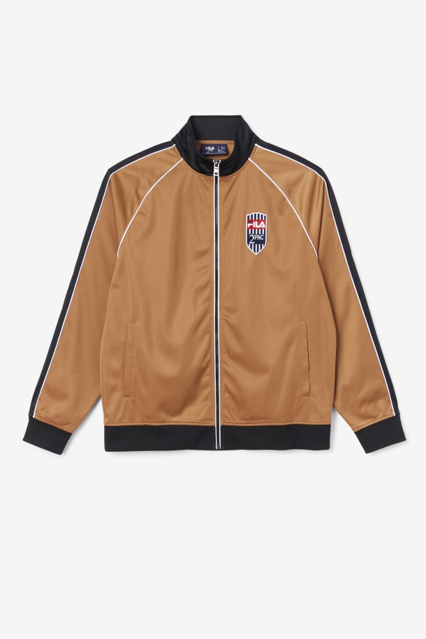 Chaqueta De Chándal Fila Outlets Tabaco Marrón/negro/blanco 2pac