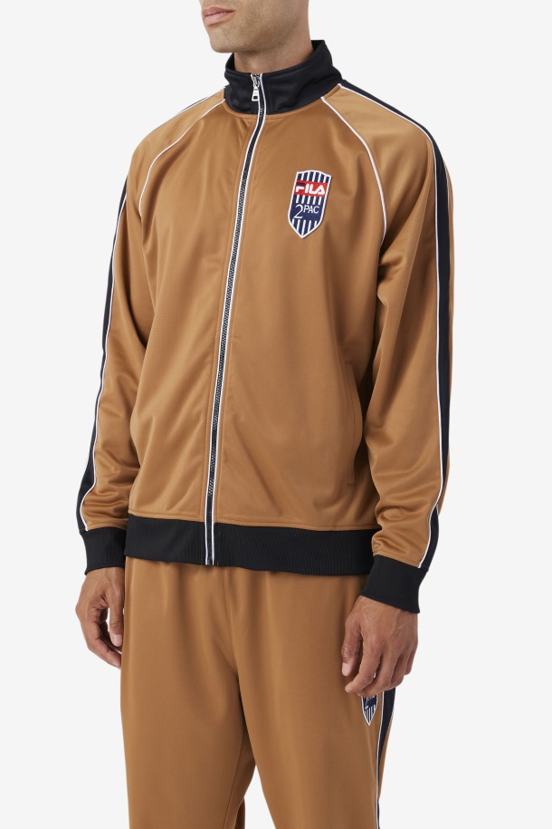 Chaqueta De Chándal Fila Outlets Tabaco Marrón/negro/blanco 2pac
