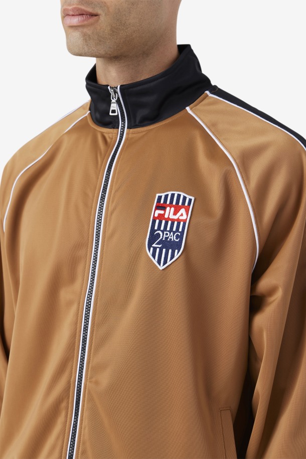 Chaqueta De Chándal Fila Outlets Tabaco Marrón/negro/blanco 2pac