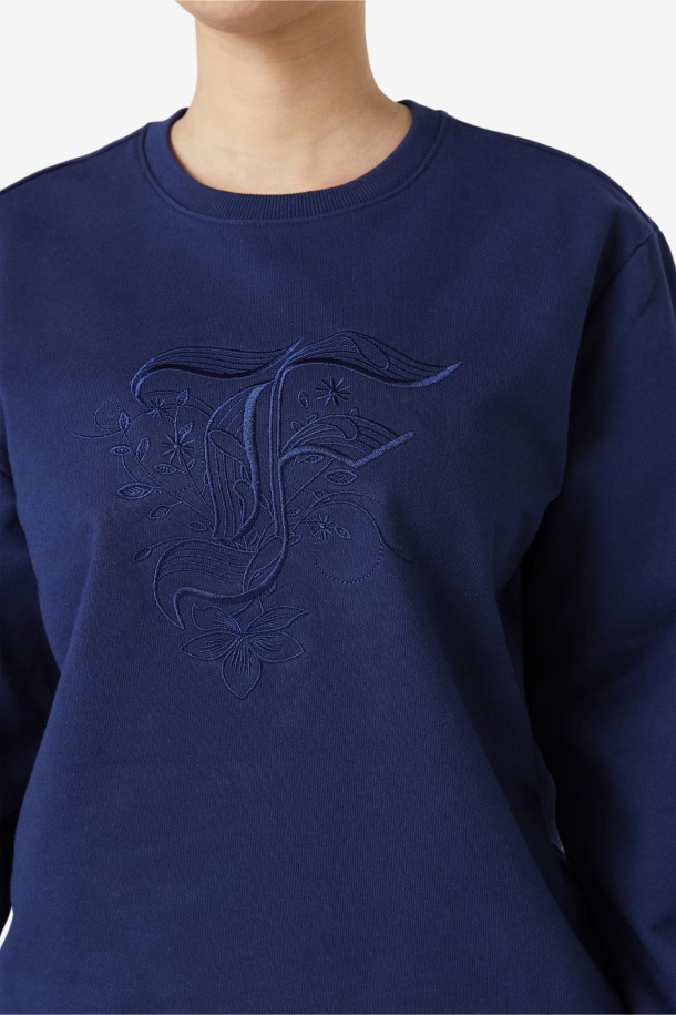 Sudadera Izabella Fila Azul Marino Outlets
