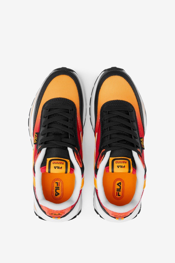 Fila Renno Para Niños Grandes Negro/rojo/dorado