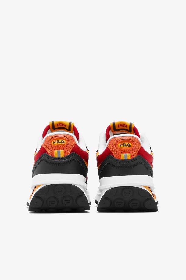 Fila Renno Para Niños Grandes Negro/rojo/dorado