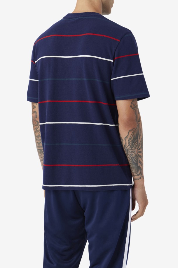 Thiago Crew Outlet Fila Azul Marino/verde Azulado/rojo