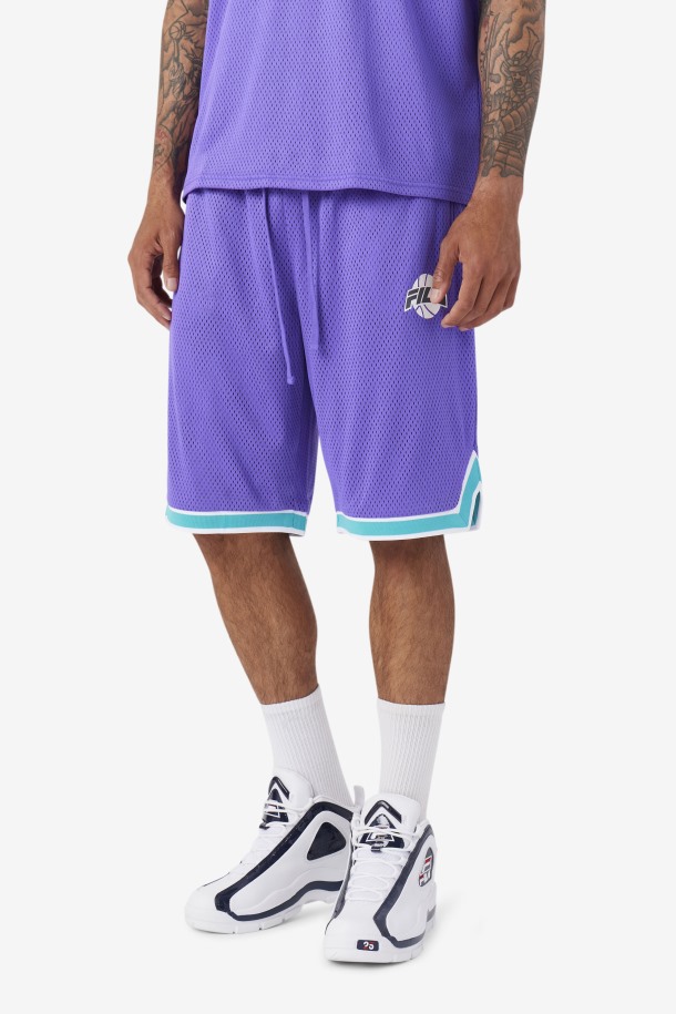 Pantalón Corto De Baloncesto Ovi Violeta/cerámica/blanco/sombra Ofertas De Fila