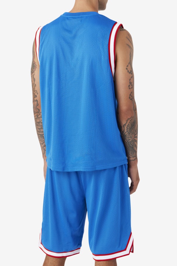 Fila Outlets Camiseta De Baloncesto Ovi Azul/blanco/rojo/dorado