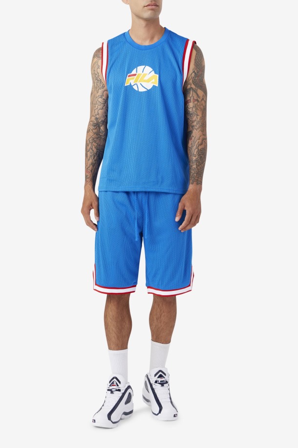 Fila Outlets Camiseta De Baloncesto Ovi Azul/blanco/rojo/dorado