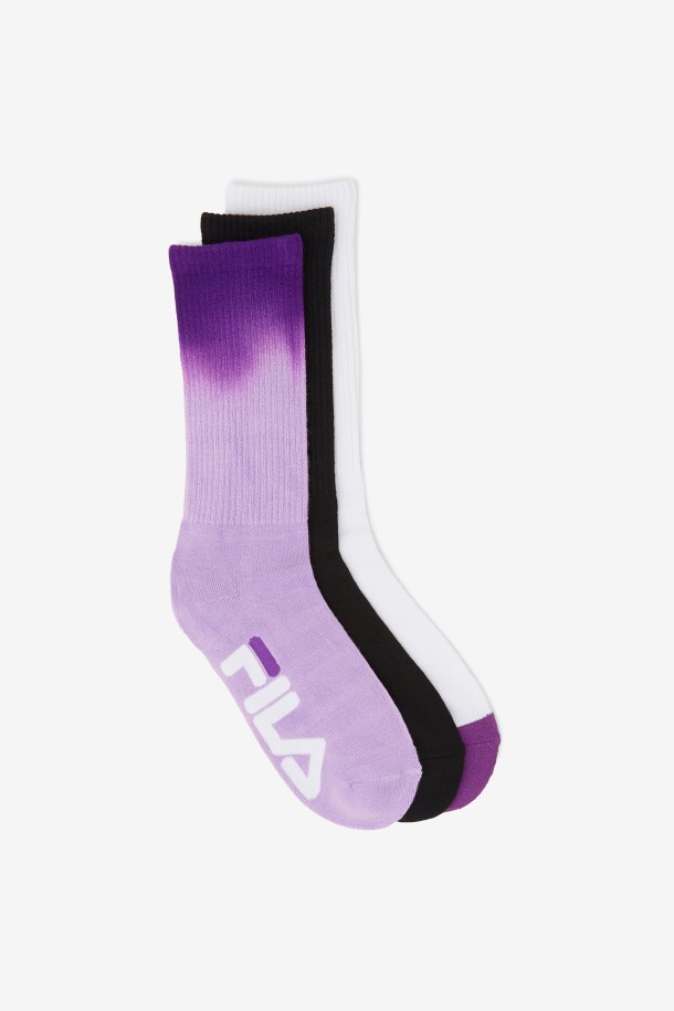 Pack De 3 Pares De Calcetines De Mujer Violetas Dip Dye Fila Outlet Online