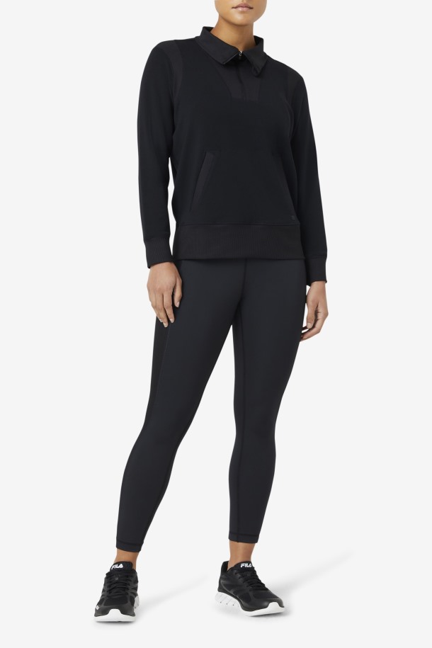 Queue Outlets Leggins Forza Cintura Alta Texturizados Negros