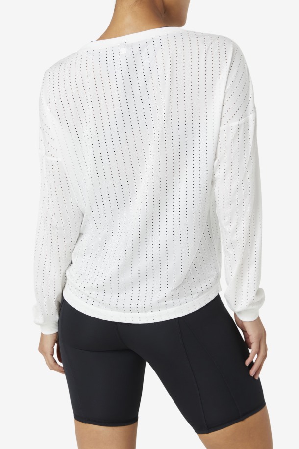 Camiseta Fi-lux Mesh Manga Larga Blanco Fila Outlet