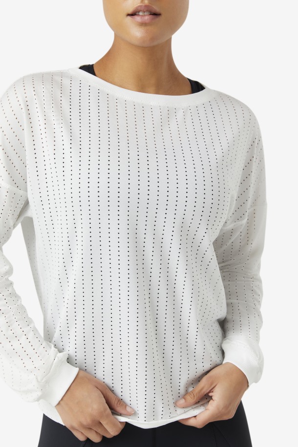 Camiseta Fi-lux Mesh Manga Larga Blanco Fila Outlet