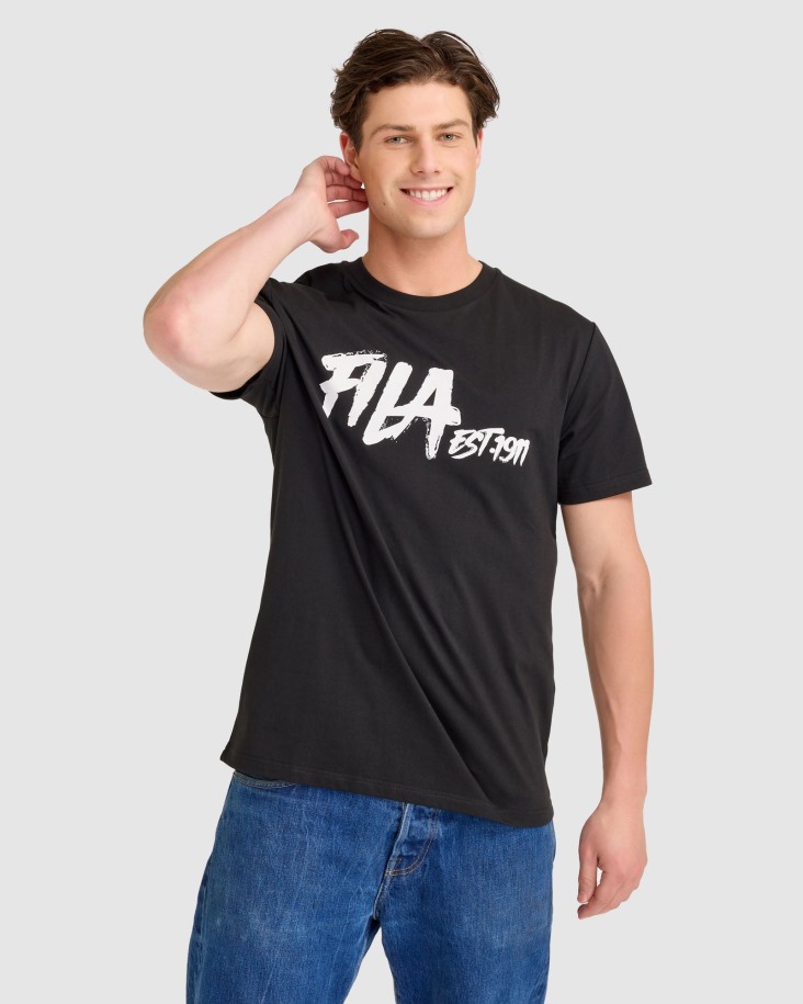 Camiseta Lewis Negra Fila Outlet