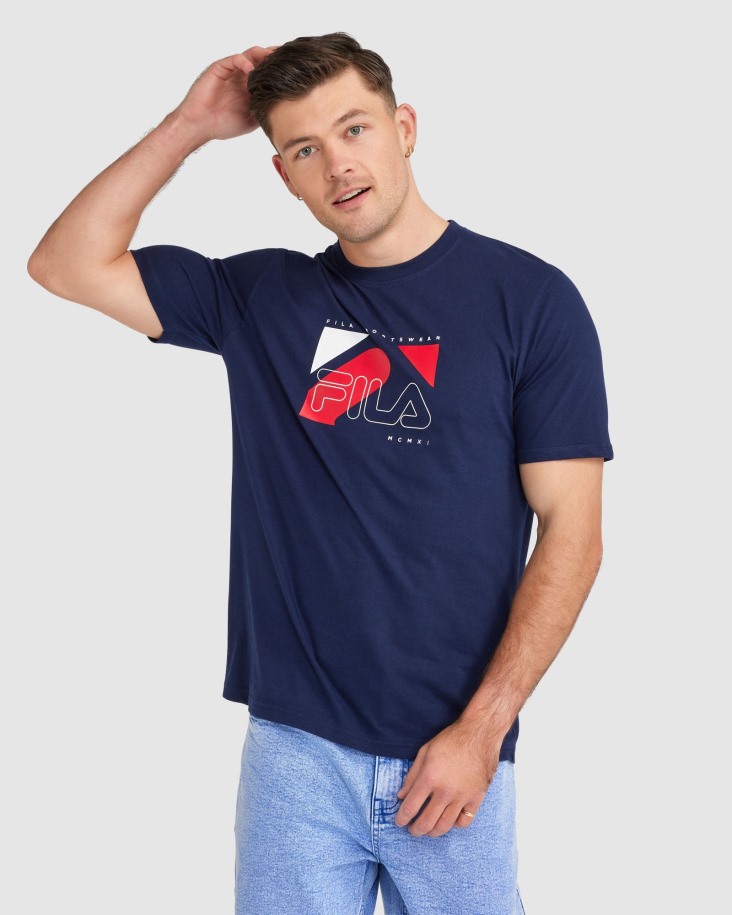 Camiseta Shaw Hombre Azul Marino Fila Outlet