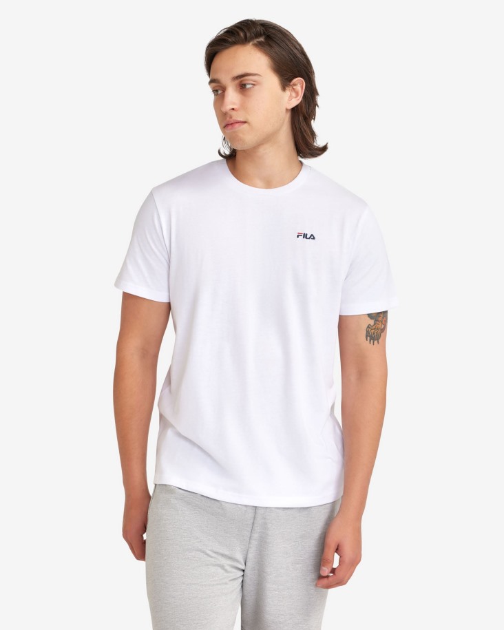 Camiseta Basica Hombre Blanca Fila Outlet