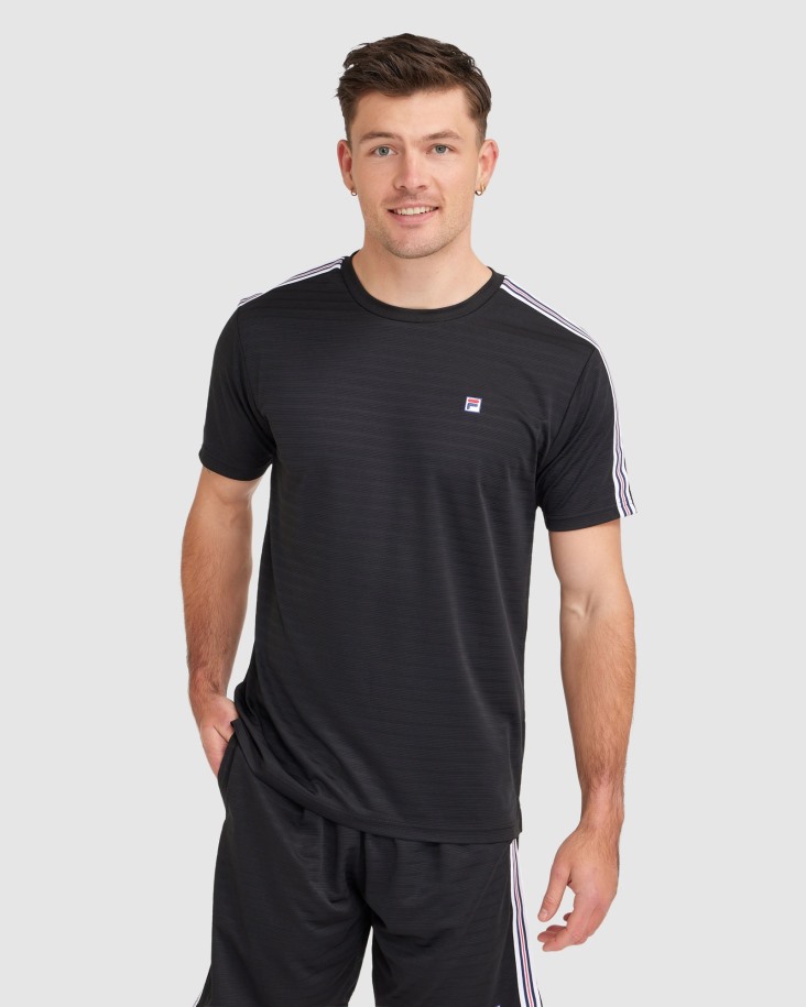 Fila Outlet Pablo Tee Hombre Negro