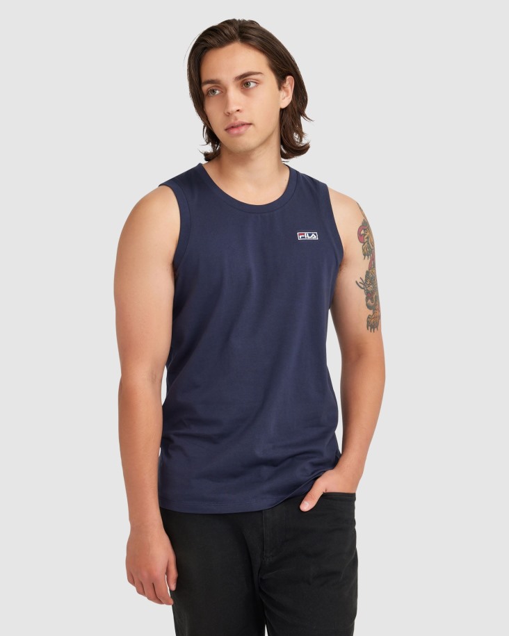 New Navy Hombre Cian Tank Fila Outlet