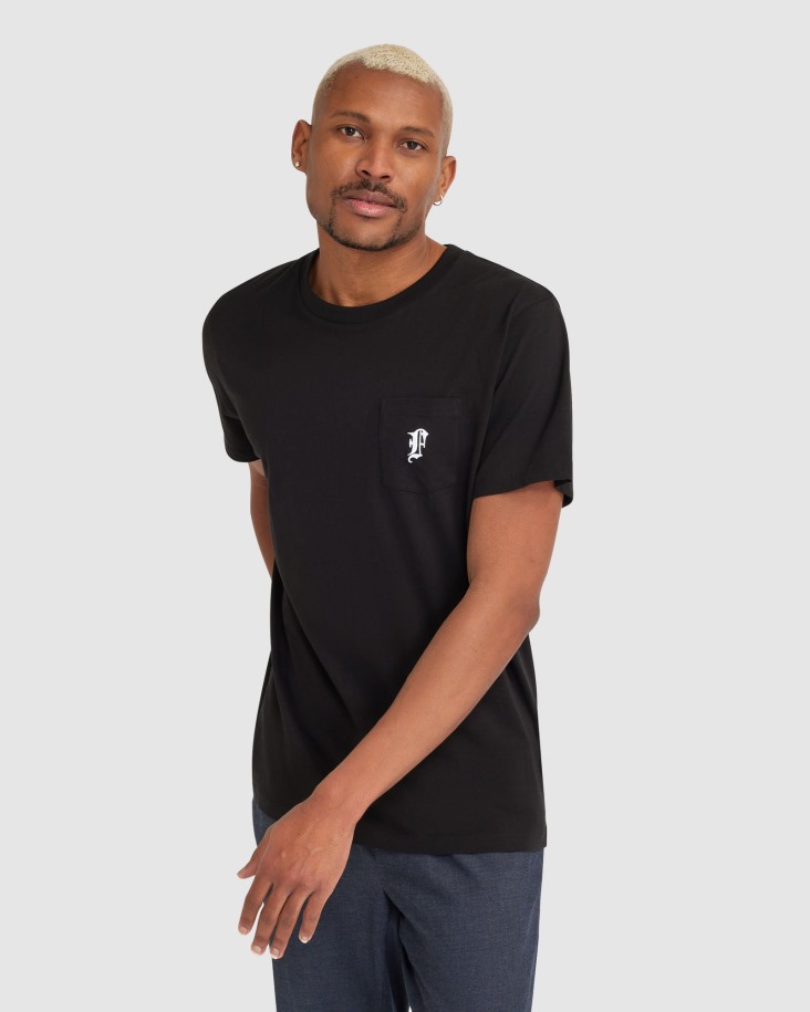 Fila Outlet Hombre Raven Camiseta Negra
