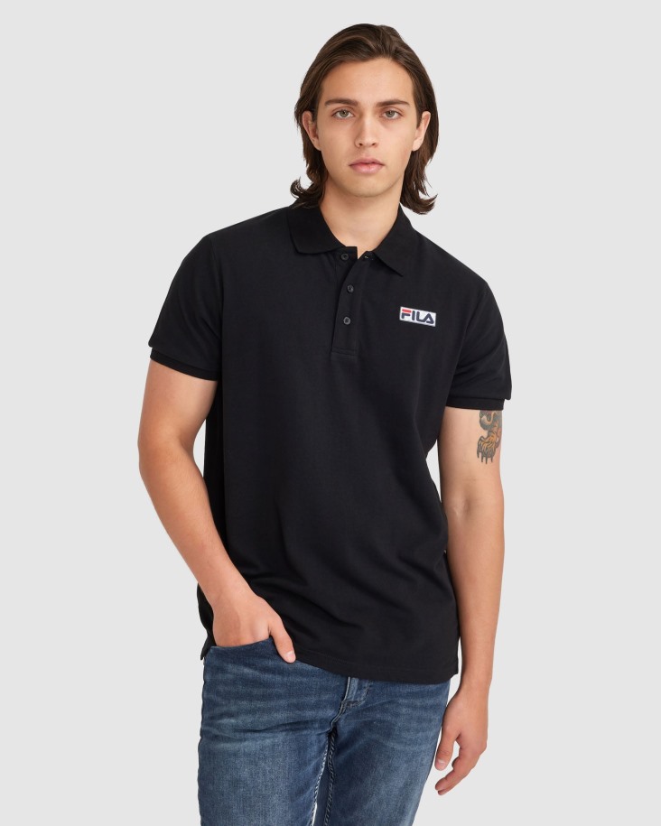 Polo Asher De Hombre Fila Outlet Negro